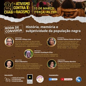 21-dias-de-ativismo-contra-o-racismo-crp-rj-realizara-roda-de-conversa-historia-memoria-e-subjetividade-da-populacao-negra-na-proxima-terca-15-de-marco